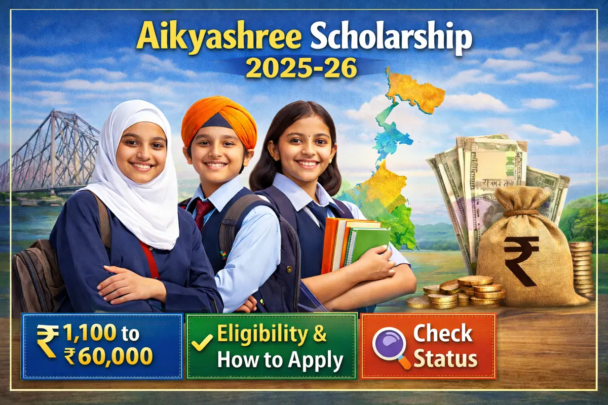 Aikyashree Scholarship 2025-26 West Bengal online apply eligibility amount status check