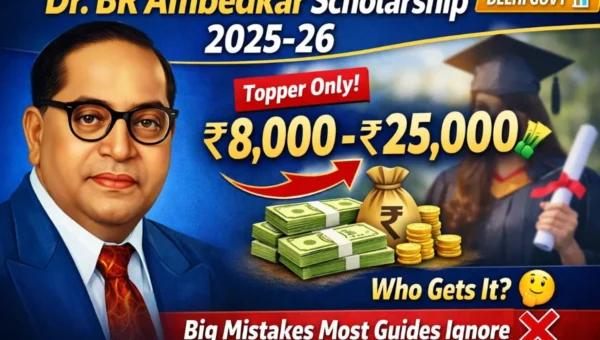 Dr BR Ambedkar Scholarship for Topper Award Delhi 2025-26 eligibility amount ₹8000 to ₹25000 topper scheme details
