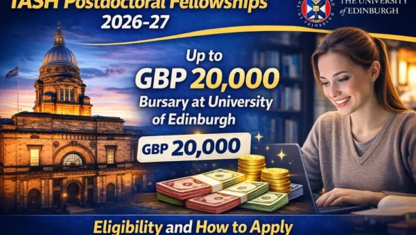 IASH Postdoctoral Fellowships 2026-27 University of Edinburgh GBP 20000 bursary eligibility and how to apply details