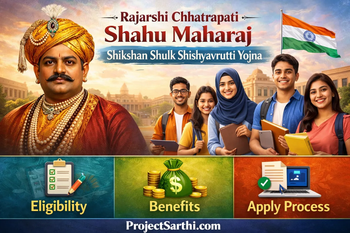 Rajarshi Chhatrapati Shahu Maharaj Shikshan Shulk Shishyavrutti Yojna scholarship eligibility benefits apply process Maharashtra government scheme