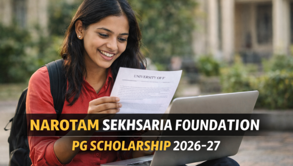 Narotam Sekhsaria Scholarship 2026-27 eligibility last date apply online