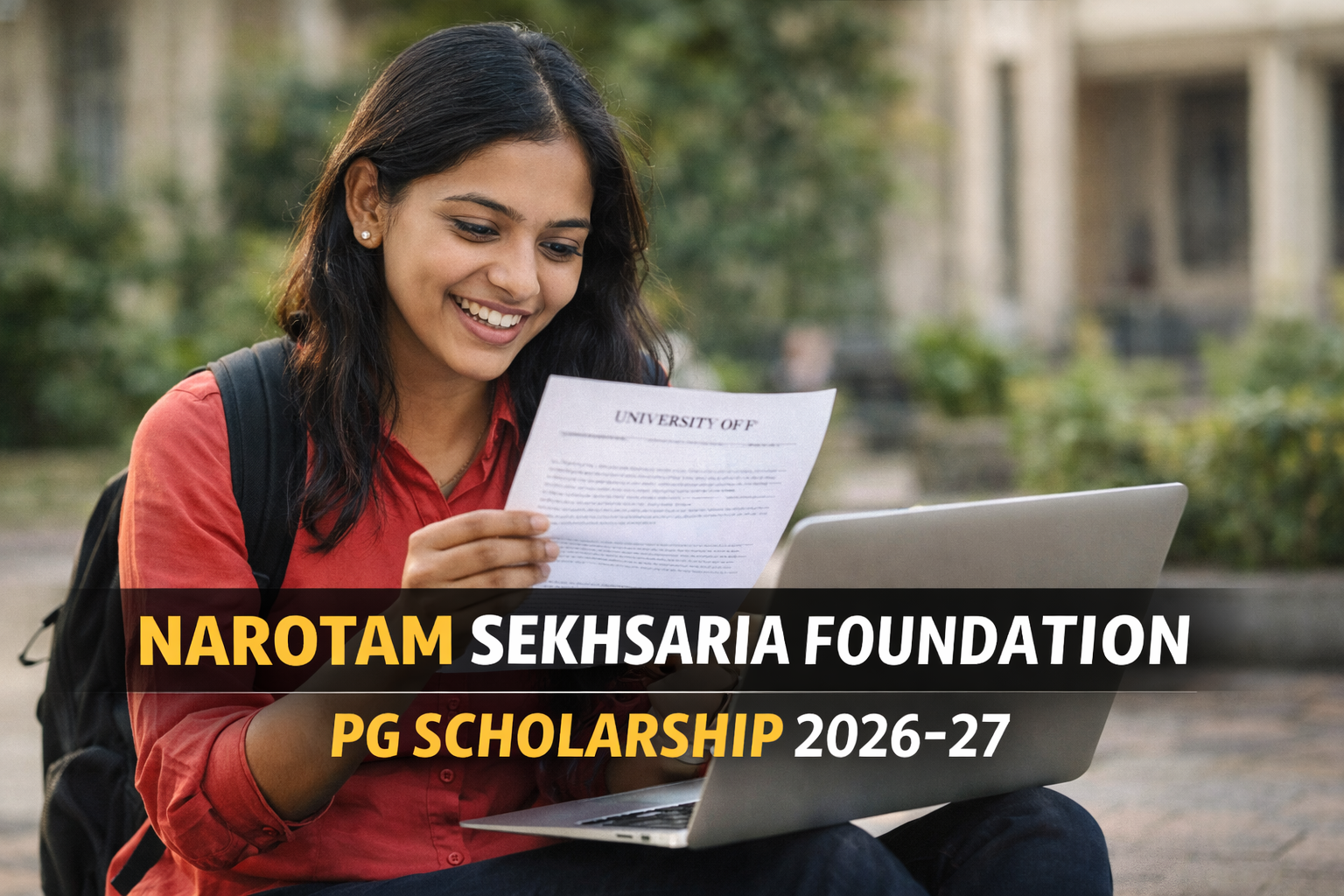 Narotam Sekhsaria Scholarship 2026-27 eligibility last date apply online