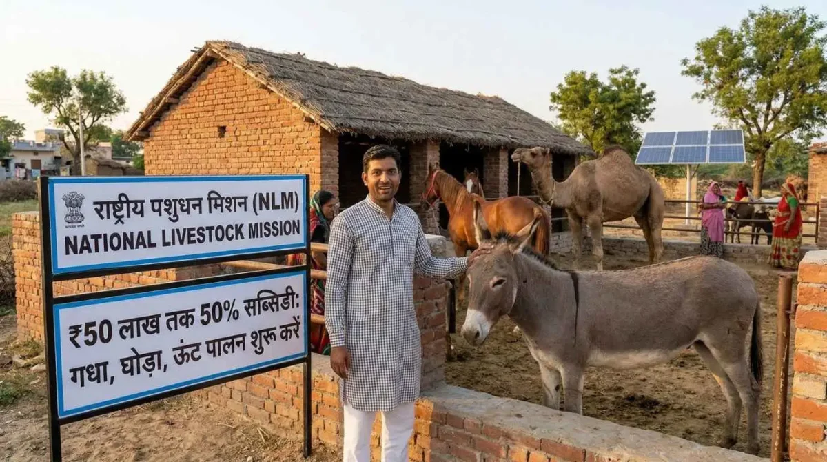 सरकार दे रही है गधा पालन पर ₹50 लाख — जानो NLM Subsidy Scheme 2026 की पूरी Details 1 सरकार दे रही है गधा पालन पर ₹50 लाख — NLM Subsidy Scheme 2026