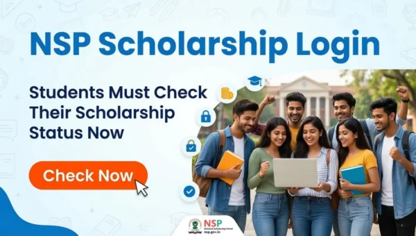 NSP Scholarship Login portal for students to check scholarship application status and access the National Scholarship Portal