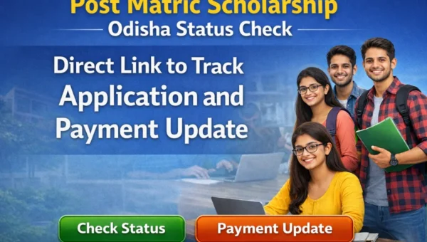 Post Matric Scholarship Odisha Status Check: Direct Link to Track Application and Payment Update 1 Post Matric Scholarship Odisha Status Check portal showing students checking application status and scholarship payment update online